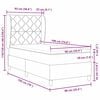 vidaXL Cama tipo Box Spring Gris oscuro 190 x 90 cm Poli&eacute;ster
