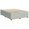 vidaXL Cama box spring con colch&oacute;n terciopelo gris claro 140x190 cm