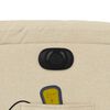 vidaXL Sill&oacute;n reclinable de masaje el&eacute;ctrico tela color crema