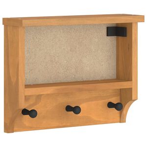 vidaXL Perchero de pared SANDNES 45x12x35 cm madera maciza de pino