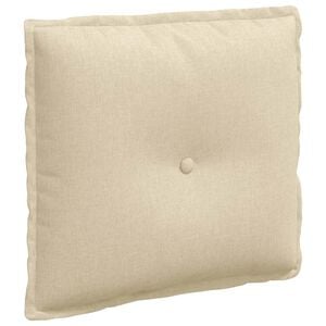 vidaXL Coj&iacute;n de Espalda Crema 50 x 19 x 45 cm tela