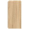 vidaXL Muebles de TV pared luces LED 2 uds roble Sonoma 30,5x35x70 cm
