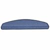 vidaXL Alfombrillas para escaleras 20 unidades 65x24x4 cm Azul Semicircular Grande