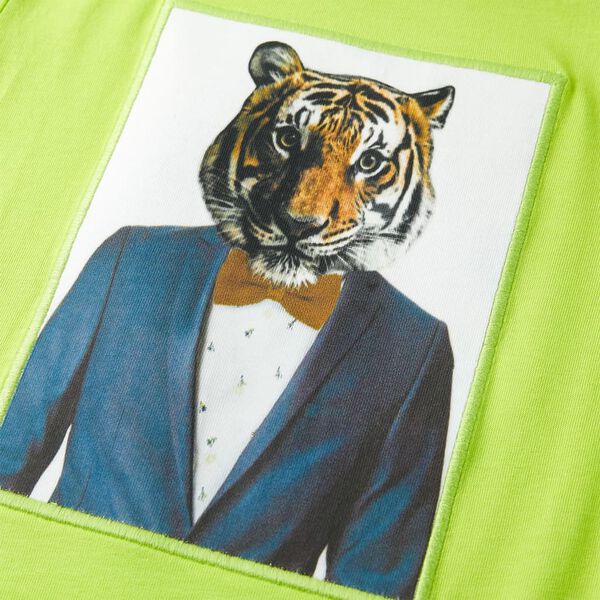 Camiseta de manga corta infantil color lima 140