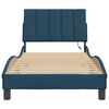 vidaXL Estructura de cama con LED sin colch&oacute;n Hanko terciopelo azul 80x200 cm