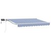 vidaXL Armaz&oacute;n de toldo manual con LEDs Azul y 3 x 2 m