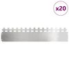 vidaXL Borduras para c&eacute;sped 20 pcs Plateado 103 x 0,05 x 22 cm