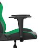 vidaXL Silla gaming de masaje cuero sint&eacute;tico negro y verde