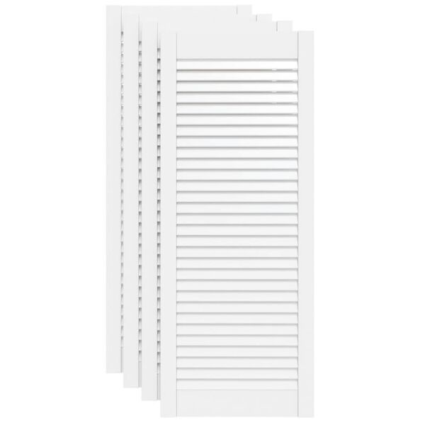 vidaXL Puerta de armario lamas 4 uds madera pino blanco 99,3x39,4 cm