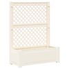 vidaXL Maceta Grande con Trellis PP Blanco