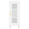vidaXL Aparador alto madera contrachapada blanco 34,5x34x180 cm
