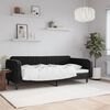 vidaXL Sof&aacute; cama sin colch&oacute;n terciopelo negro 90x190 cm
