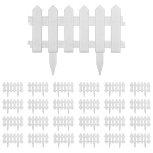 vidaXL Bordes de jard&iacute;n 17 unidades PP blanco 10 m