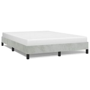 vidaXL Estructura de cama sin colch&oacute;n, gris claro, 137x190 cm, terciopelo, tama&ntilde;o matrimonial