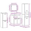 vidaXL Juego de muebles de ba&ntilde;o con estante 5 pcs Madera vieja