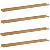 vidaXL Estante de pared con estante 4 pcs Marr&oacute;n 100 x 9 x 3 cm