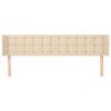 vidaXL Cabecero de tela color crema 163x16x78/88 cm
