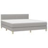 vidaXL Cama box spring con colch&oacute;n tela gris claro 160x200 cm