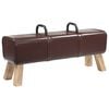 vidaXL Banco Marr&oacute;n Oscuro 110 x 30 x 45 cm Cuero Real