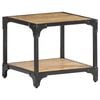 vidaXL Mesa de centro de madera maciza de mango rugosa 40x40x36 cm