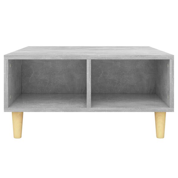 vidaXL Mesa de centro madera contrachapada gris hormig&oacute;n 60x60x30 cm