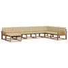 vidaXL Conjunto de sof&aacute;s de exterior 8 uds. Natural y Beige