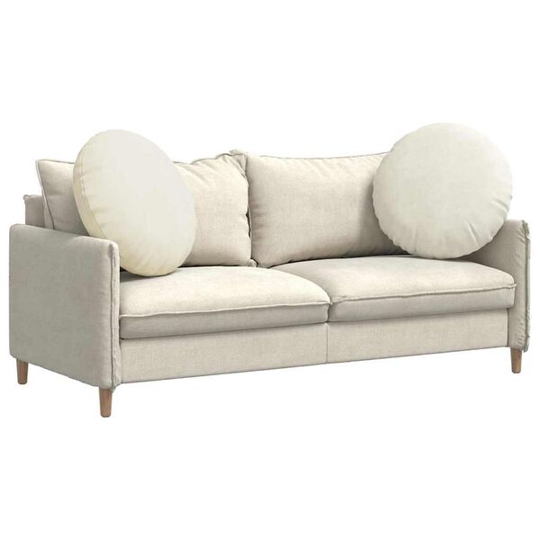 vidaXL Cojines para asiento 2 pcs Crema &Oslash; 80 x 29 cm Terciopelo