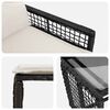 vidaXL Juego de muebles de exterior con coj&iacute;n 5 pcs Negro y