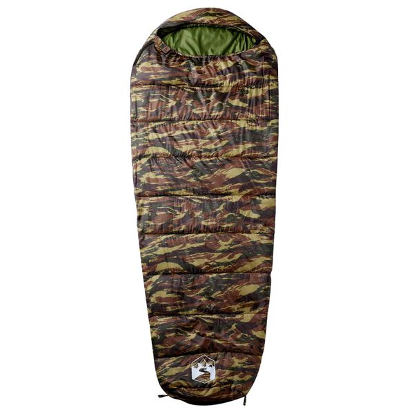 vidaXL Saco de dormir tipo momia de camping para adultos 3 estaciones