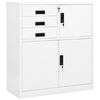 vidaXL Armario de oficina de acero blanco 90x40x102 cm