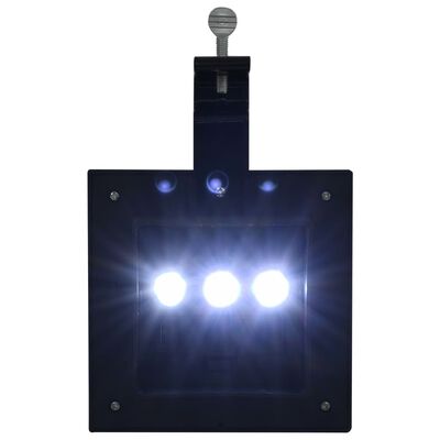 vidaXL Lámparas solares cuadradas de exterior negras 12 uds LED 12 cm
