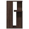 vidaXL Mesa auxiliar madera de ingenier&iacute;a roble marr&oacute;n 35x35x60 cm