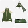 vidaXL Poncho de lluvia 2 en 1 con capucha Verde 262 x 126 x 130 cm