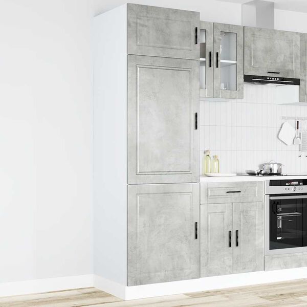 vidaXL Mueble de cocina Porto de madera contrachapada gris hormigón