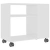 vidaXL Mesa auxiliar de madera contrachapada blanco 70x35x55 cm