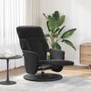 vidaXL Sill&oacute;n reclinable de masaje con reposapi&eacute;s terciopelo negro