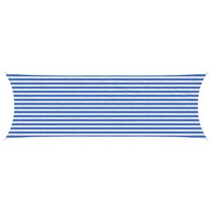 vidaXL Toldo Vela Azul y Blanco 2 x 6 m HDPE