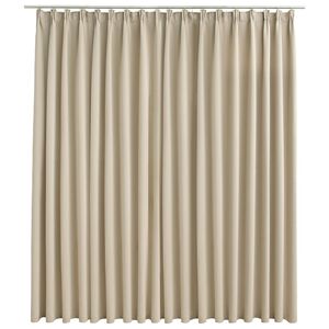 vidaXL Cortina opaca con ganchos beige 290x245 cm