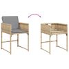 vidaXL Set comedor de jard&iacute;n con cojines 13 pzas rat&aacute;n sint&eacute;tico beige
