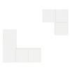 vidaXL Muebles de TV de pared 4 piezas madera de ingenier&iacute;a blanco