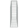 vidaXL Cesta de gaviones forma arco hierro galvanizado 150x30x80/100cm