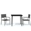 vidaXL Juego de comedor para jard&iacute;n 3 piezas gris