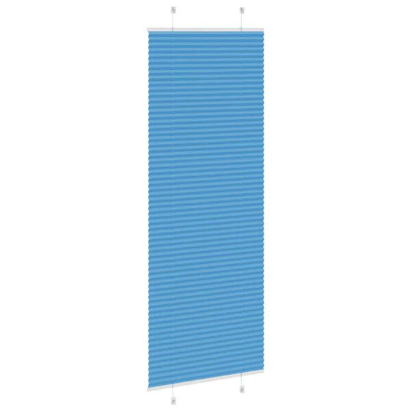 vidaXL Estor Plisado azul 70x200 cm Tela Ancho 69,4 cm Poli&eacute;ster