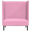 vidaXL Sofa de Espalda Alta 101cm Rosa tela