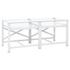 vidaXL Soporte pedestal doble lavadora con estantes extra&iacute;bles blanco