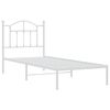 vidaXL Estructura cama sin colchón con cabecero metal blanco 90x200 cm