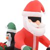 vidaXL Papá Noel inflable navideño en moto LED IP44 160 cm