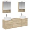vidaXL Juego de muebles de ba&ntilde;o 5 uds. Roble Sonoma