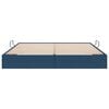 vidaXL Cama con almacenamiento con cabecera Azul 160 x 200 cm tela