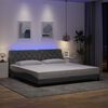vidaXL Estructura de cama con LED sin colch&oacute;n gris claro 200x200 cm